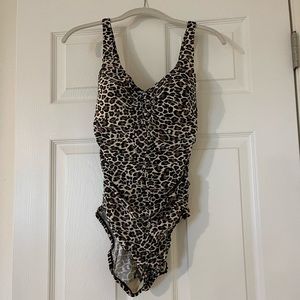 Cheetah one piece swimsuit